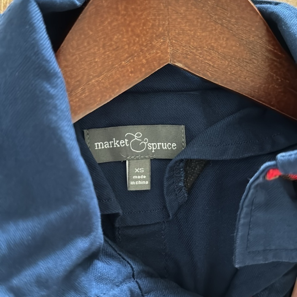 Market & Spruce Navy Utility Jacket NWOT XS - Picture 5 of 7